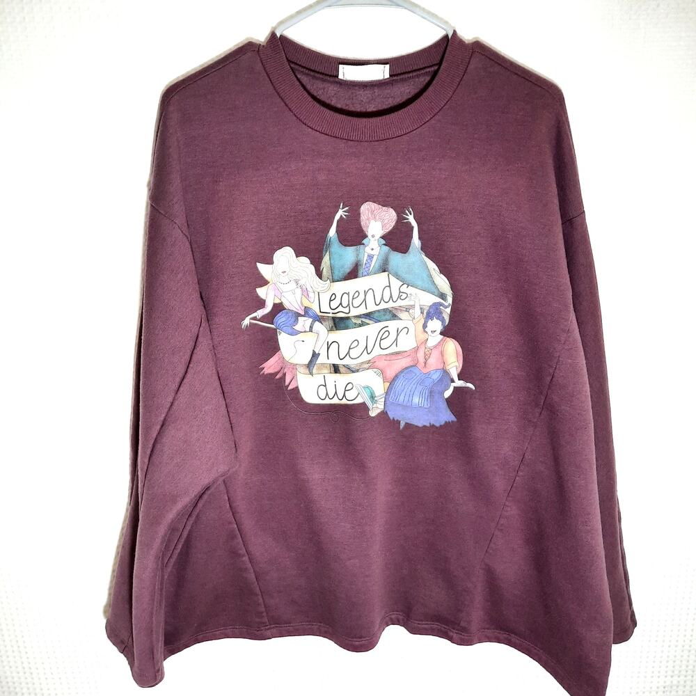 Zenana Outfitters Purple Graphic Sweatshirt